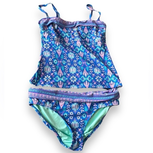 Bleu Rod Beattie Blue Floral Tankini Set - Picture 1 of 12